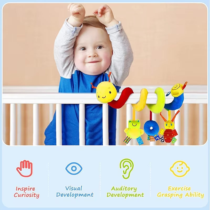 9 Styles to Choose from Baby Stroller Hanging Bell Plush Baby Colourful Label Bed Bell Toy Cartoon Multifunction