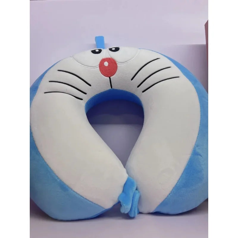 Doraemon U-shaped Pillow Soft Sleep Neck Protection Pillow Office Travel Pillows Sleep Essentials Comfortable Relief Fatigue