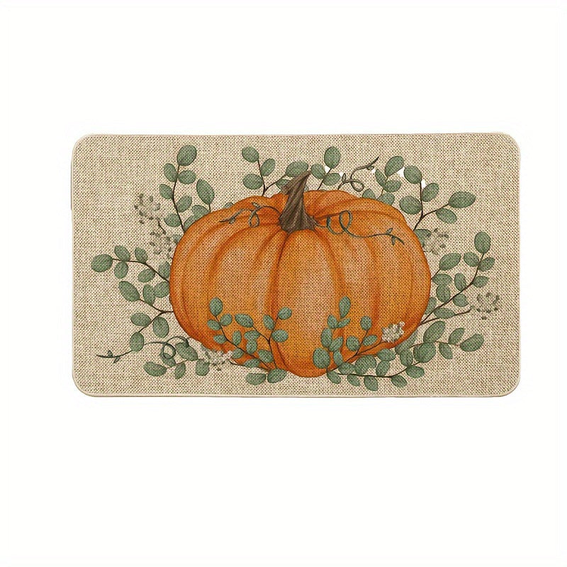 Autumn Pumpkin Floor Mat Entrance Stain Resistant Foot Mat