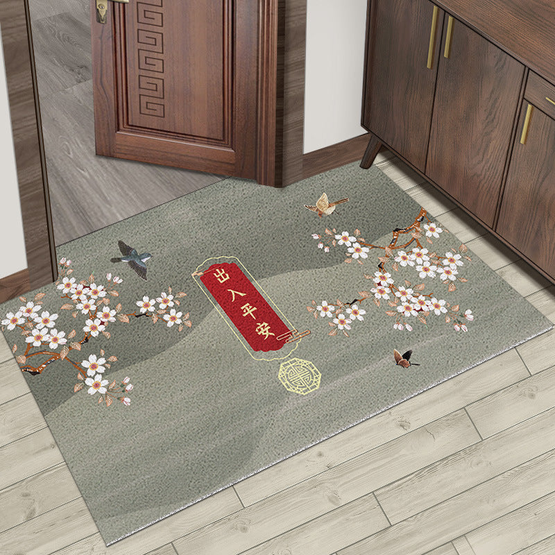 Chinese Style Silk Ring Foot Mat Door Mat Entrance Home
