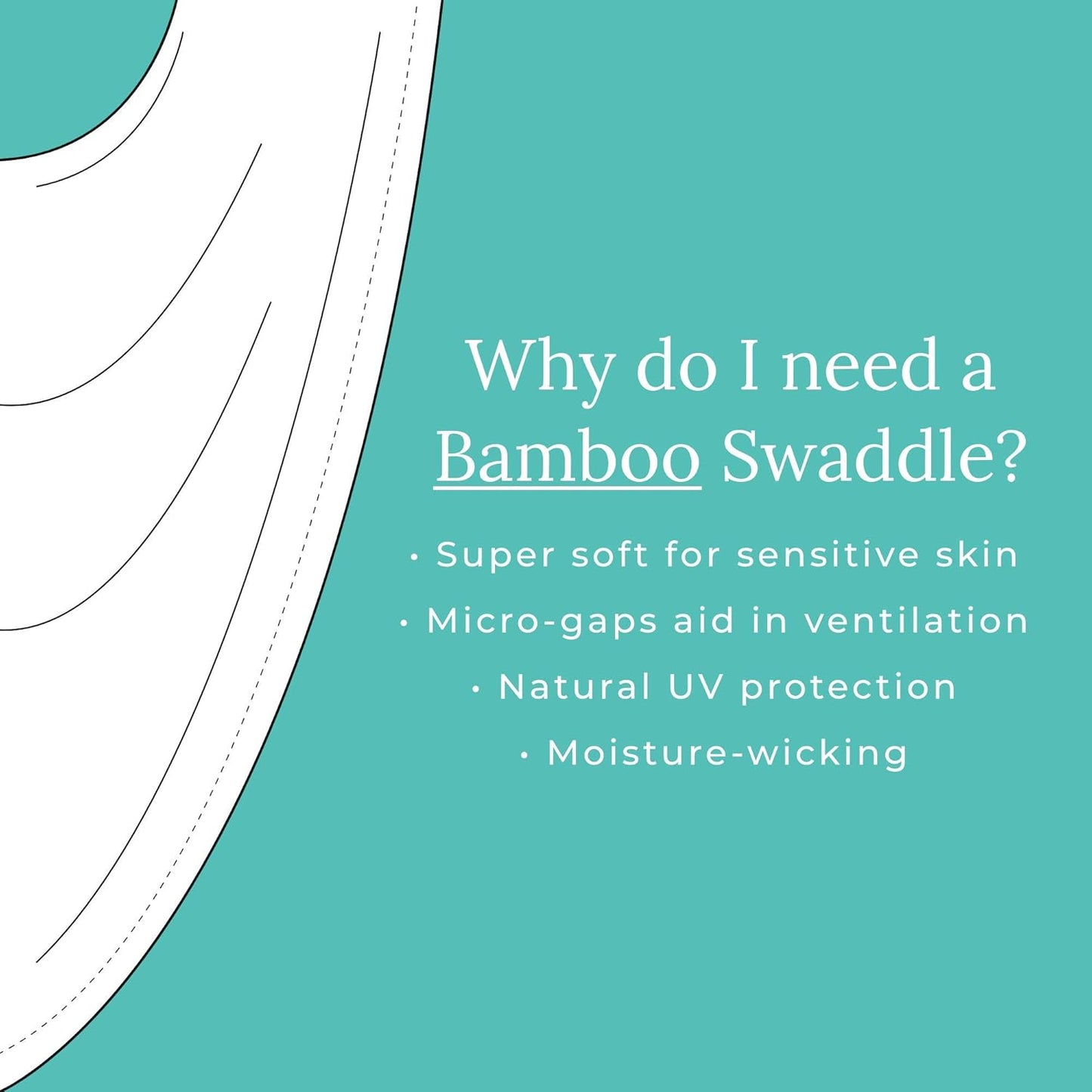 Swaddle Blanket & Headband Set – Viscose from Bamboo Stretchy Baby Swaddle for Newborn Girls, Receiving Blanket or Nursing Cover (Denim Blue)