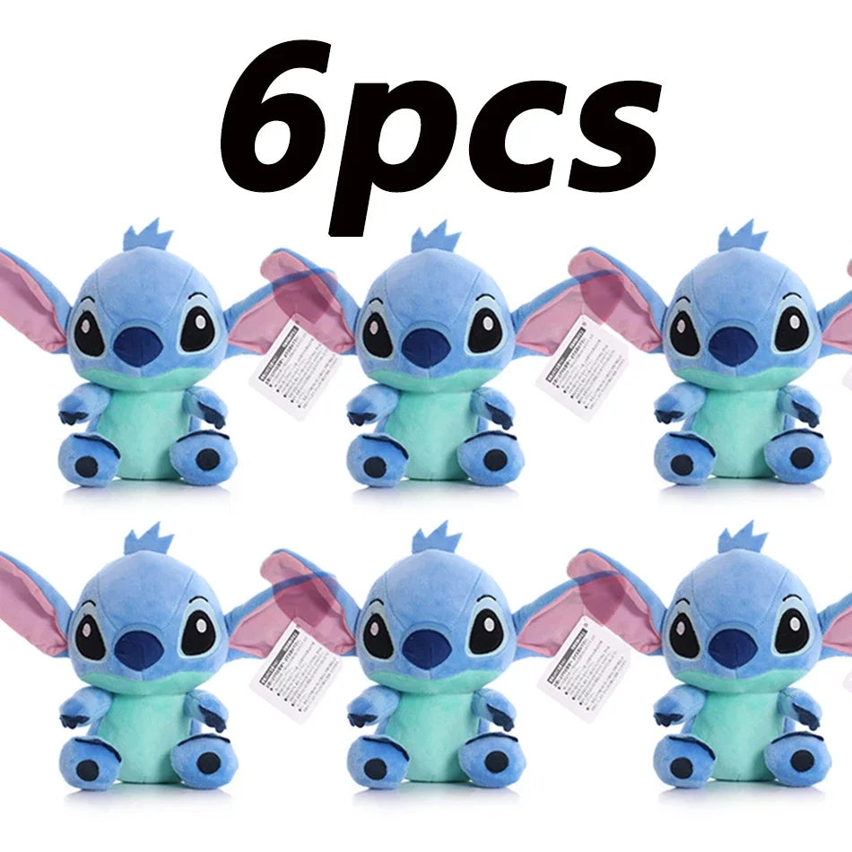 4/8inch Disney toy 12cm 20cm 25cm Stitch Stuffed Plush Models Cartoon Anime Plush Baby Toys Kawaii Kids Birthday Gift