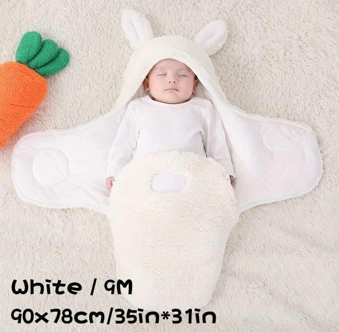 Super Soft Baby Sleeping Bag Fluffy Fleece Newborn Blanket Swaddle Blankets, Unisex Baby Wrap For Newborn Baby Boys Girls With Head-Protecting &...