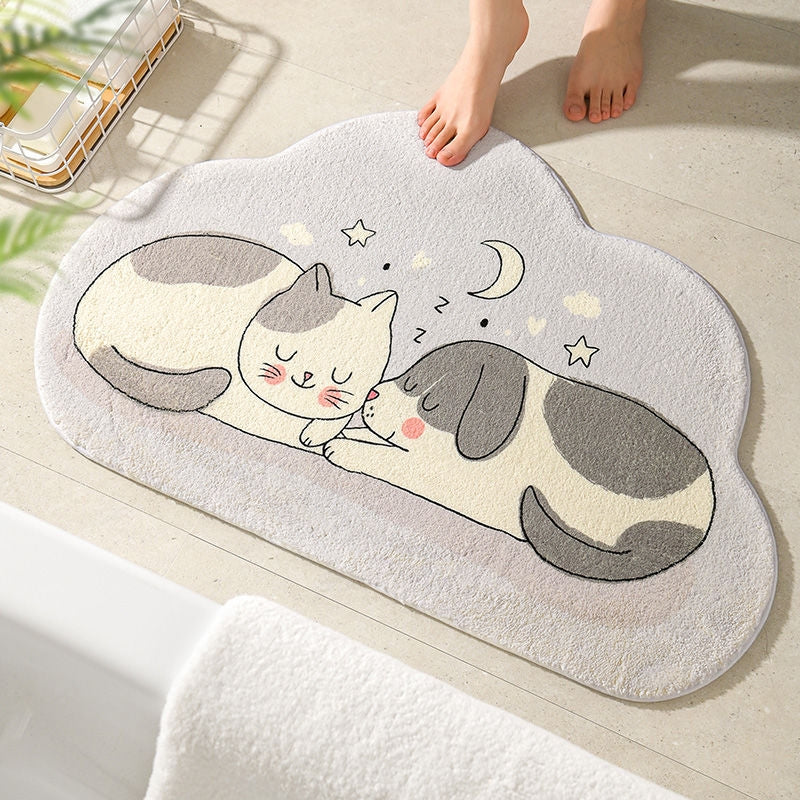 Cake Velvet Shaped Cute Absorbent Foot Mat