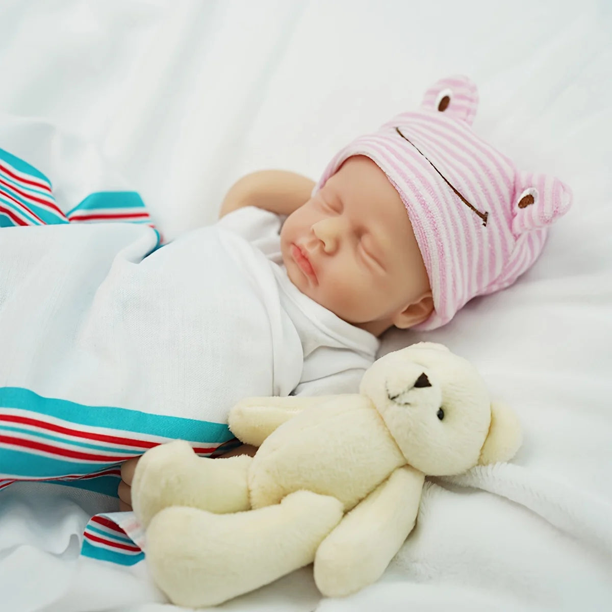 12" Micro Preemie Full Body Soft Silicone Baby Doll Girl Lifelike Mini Reborn Doll Surprise Children Anti-Stress My Melody