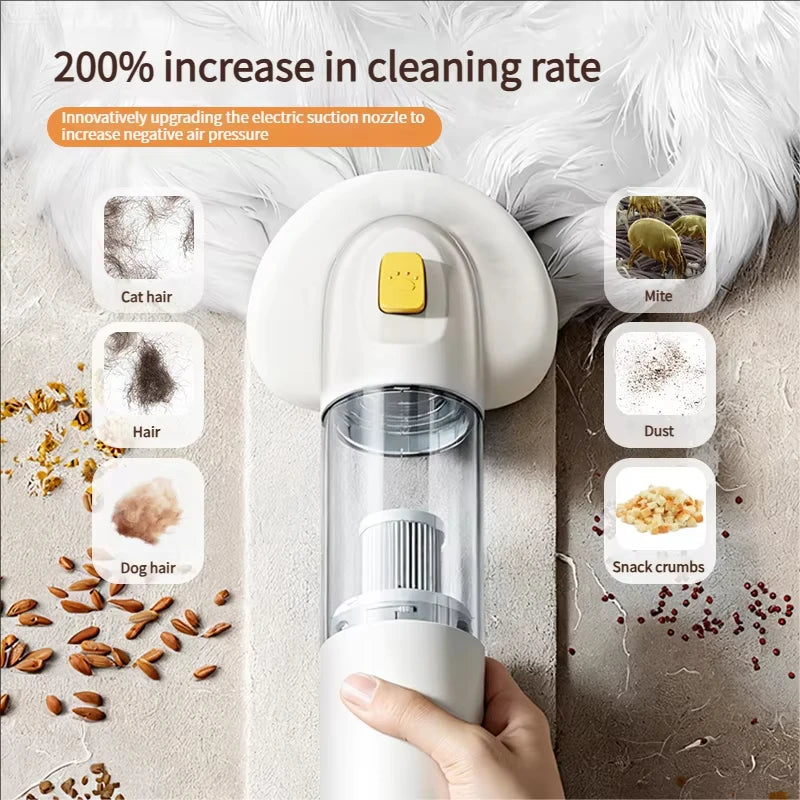 Pet Grooming Vacuum Cleaner Automatic Shedding Brush 3-In-1 Portable Household Vacuum Cleaner Cat Dog Hair Removal Grooming Kit