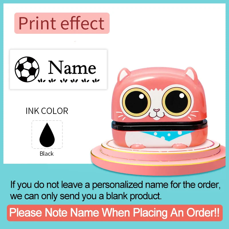 ‌Personalized Baby Name Stamp Set - Custom Waterproof Ink Seal for School, Travel & Kindergarten, Durable Non-Fading Toy Gift