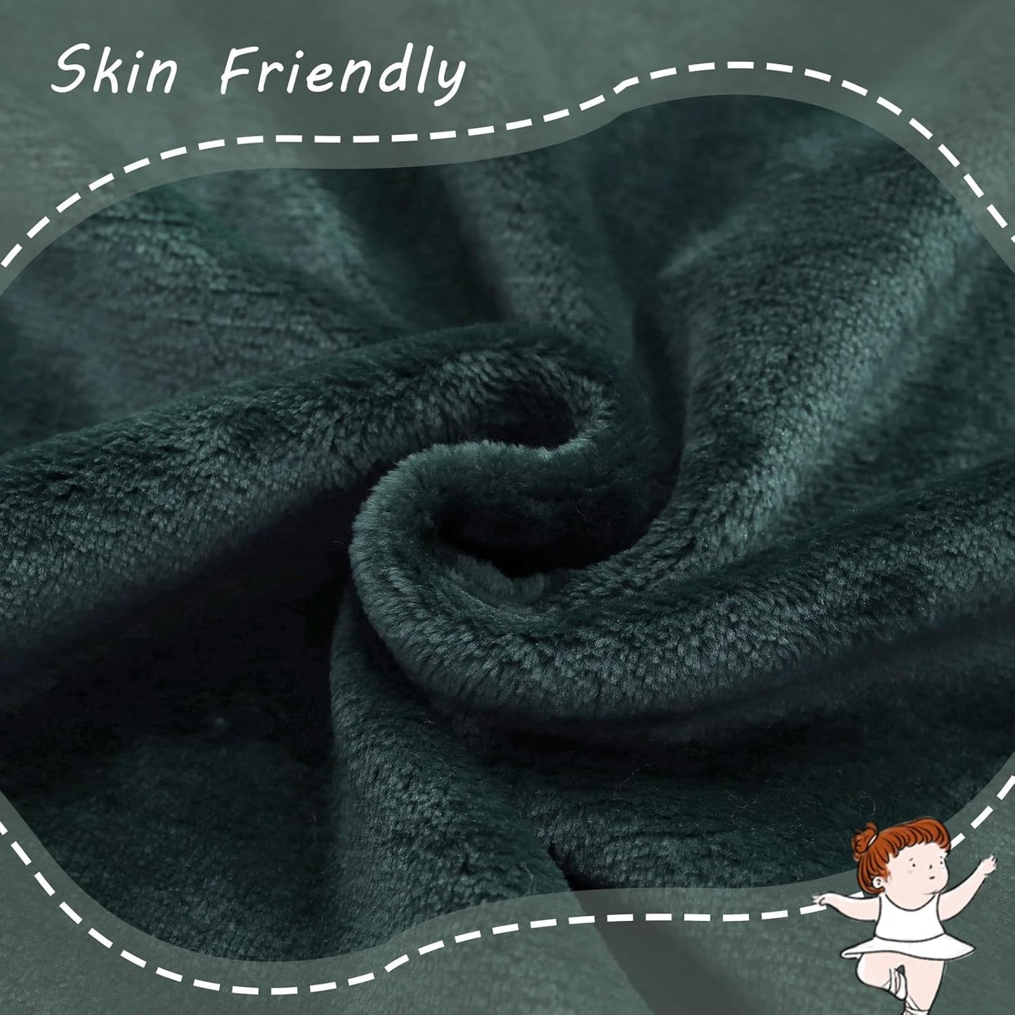 Fleece Throw Blanket for Couch, Super Soft and Warm Blankets, Forest Green Throw All Season Use, Cozy, Plush, Lightweight, 40X50 Inches