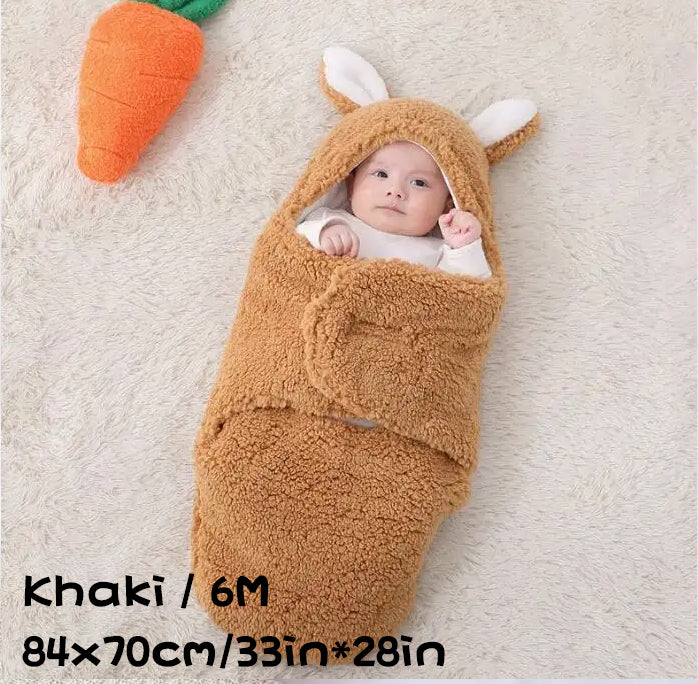 Super Soft Baby Sleeping Bag Fluffy Fleece Newborn Blanket Swaddle Blankets, Unisex Baby Wrap For Newborn Baby Boys Girls With Head-Protecting &...