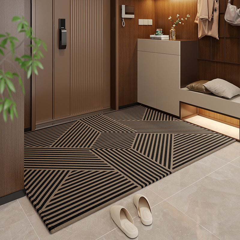 Polyester Entrance Door Mat Non-slip Household Foot Mat Stain Resistant Mat