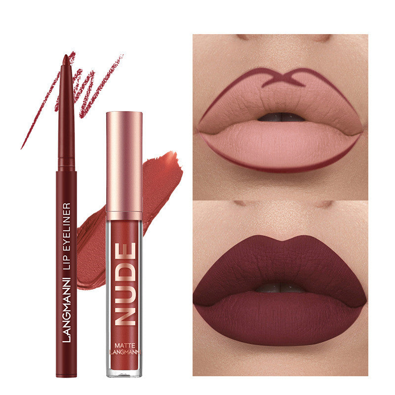Lip Liner And Lipstick Makeup 12 Pcs Set 6 Matte Lipstick 6 Lip Liner Pens Waterproof Long Lasting Matte Lipstick Beauty Cosmetics Makeup Gift For...