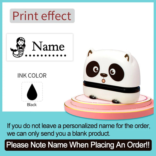 ‌Personalized Baby Name Stamp Set - Custom Waterproof Ink Seal for School, Travel & Kindergarten, Durable Non-Fading Toy Gift