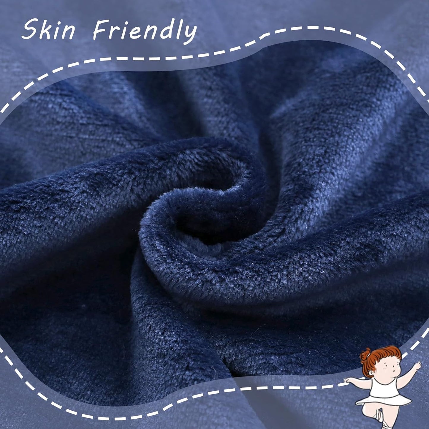 Fleece Throw Blanket for Couch, Super Soft and Warm Blankets, Navy Blue Throw All Season Use, Cozy, Plush, Lightweight, 40X50 Inches