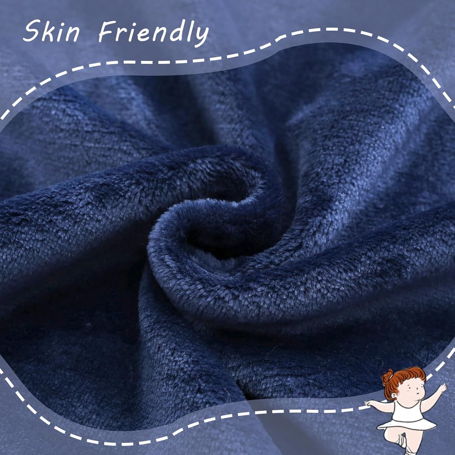 Fleece Throw Blanket for Couch, Super Soft and Warm Blankets, Navy Blue Throw All Season Use, Cozy, Plush, Lightweight, 40X50 Inches