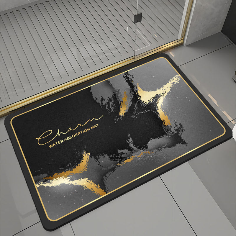 Modern Simple Geometric Diatom Mud Foot Mat