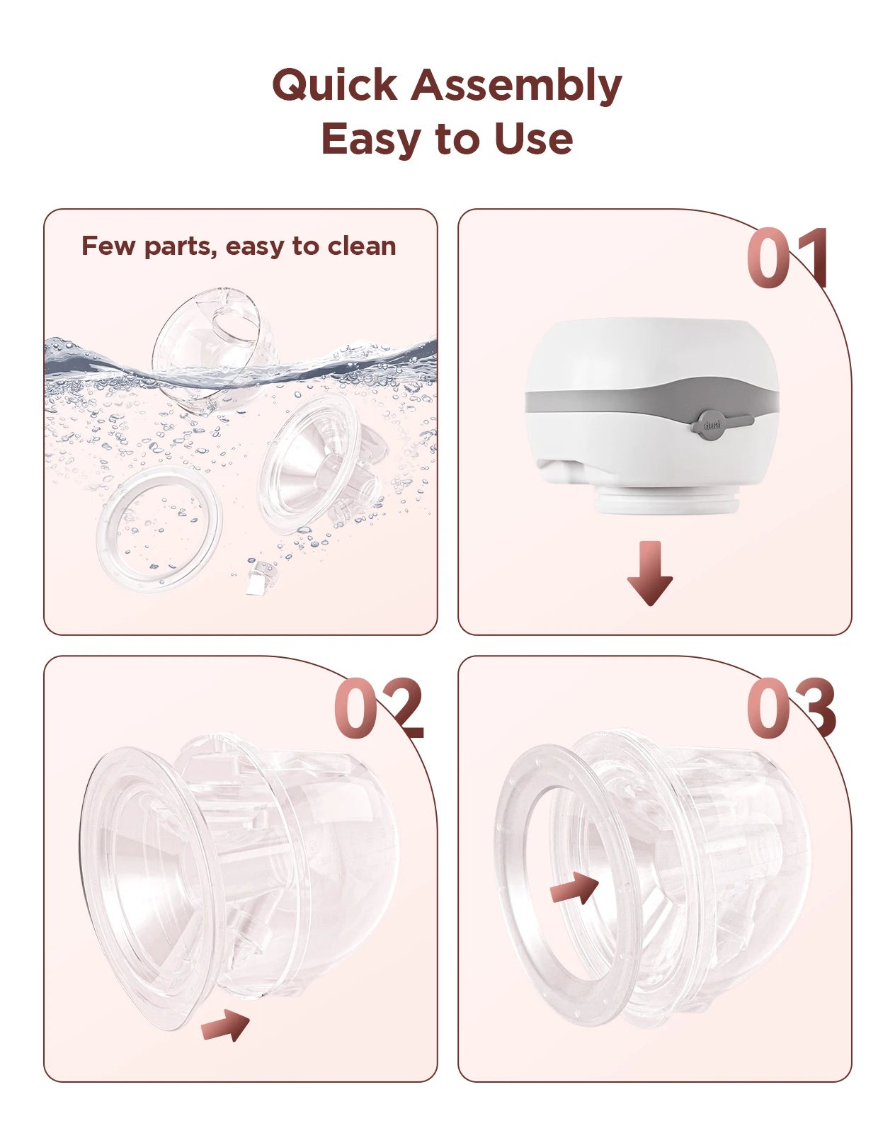 Jheppbay Electric Breast Pump BPA-Free 3 Modes & 12 Levels Hands Free Breastpump with 21/24/27 mm Flange for Breastfeeding