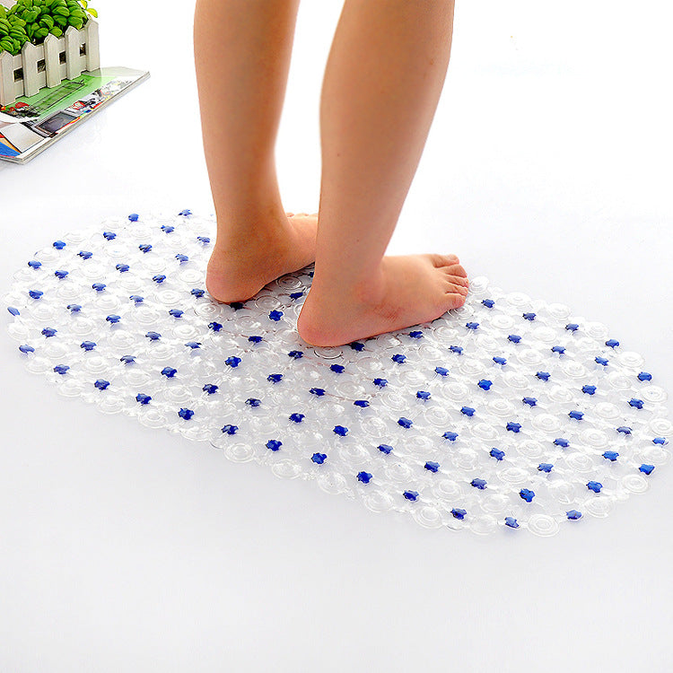 Colorful Beads Bathroom Non-slip Mat Hollow Foot Mat Suction Cup Floor Mat