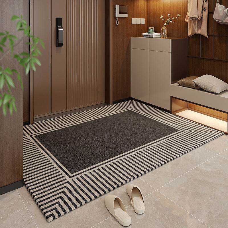 Polyester Entrance Door Mat Non-slip Household Foot Mat Stain Resistant Mat