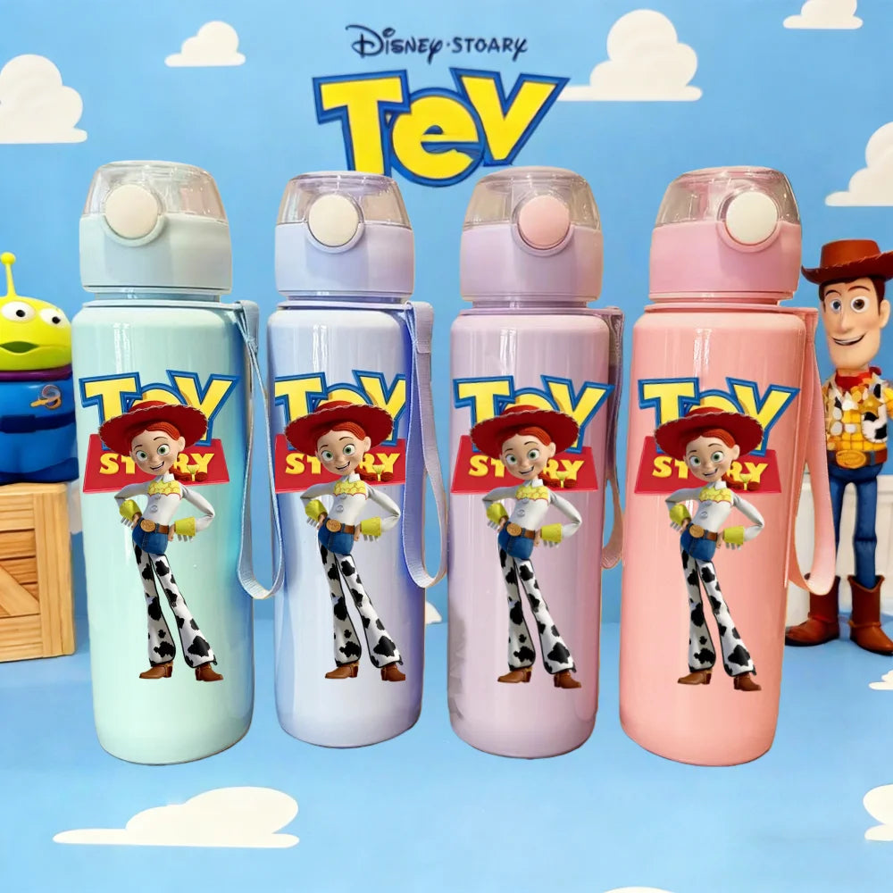 3D Printed Disney Toy Story Jessie the Yodeling Cowgirl Cartoon Water Bottle - High-Aesthetic Straw Cup,Leak-Proof, Lightweight