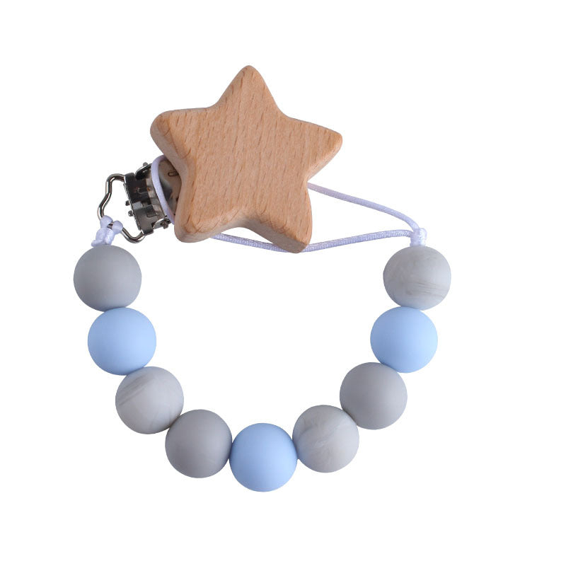 Beech Five-pointed Star Pacifier Clip Pacifier Chain