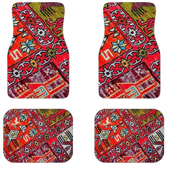 Creative Bohemian Retro Car Foot Mat Set