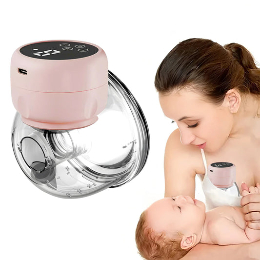 Wearable Electric Breast Pump Hands Free Smart Suction Milking Machine Wearable Silicone Portable Baby Breast Milk Breast Pump