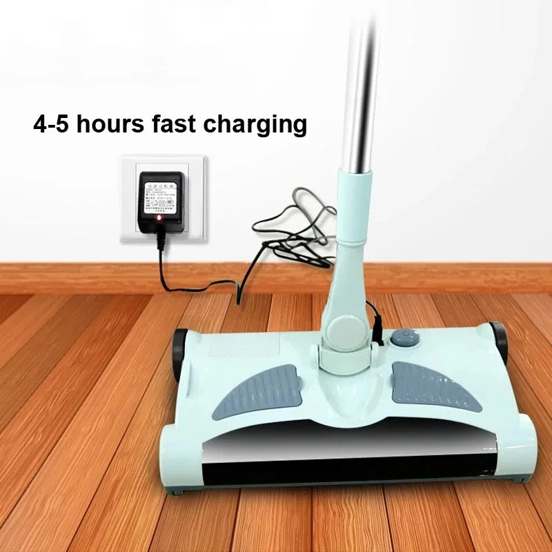 2 in 1 Electric Vacuum Cleaner Rechargeable Wireless Hand Push Mop the Floor Vacuum Cleaner Household Electric Mop Broom Robot