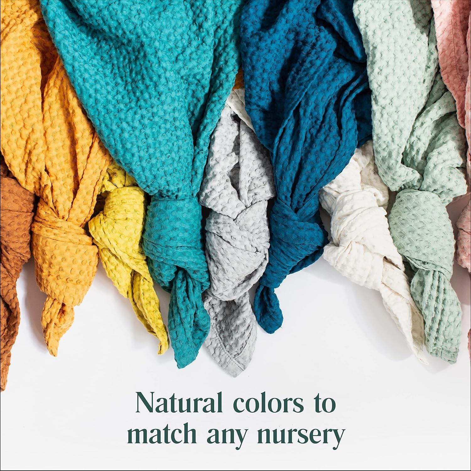 Waffle Baby Blanket Cotton Soft Breathable Swaddle Blanket for Nursery, Stroller & Crib Blanket - Receiving Blankets for Boys & Girls Gender Neutral Toddler Blanket