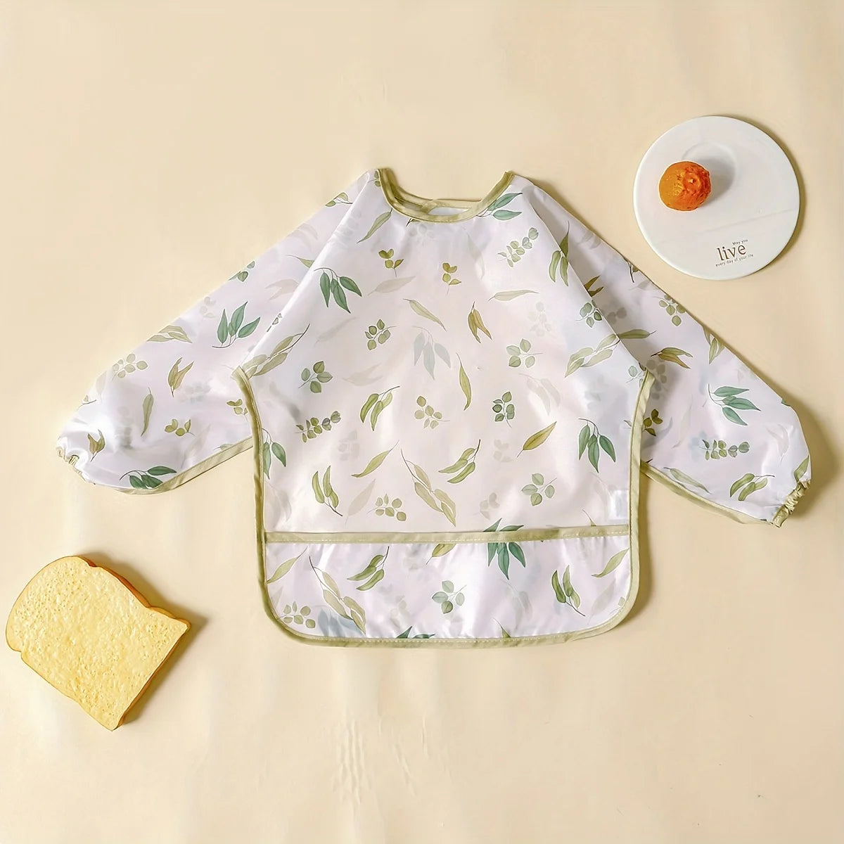 1 Pc Waterproof Baby Bibs Cute Infant Eating Child Drawing Long Sleeve Apron Self Feeding Baby 0-3 Year