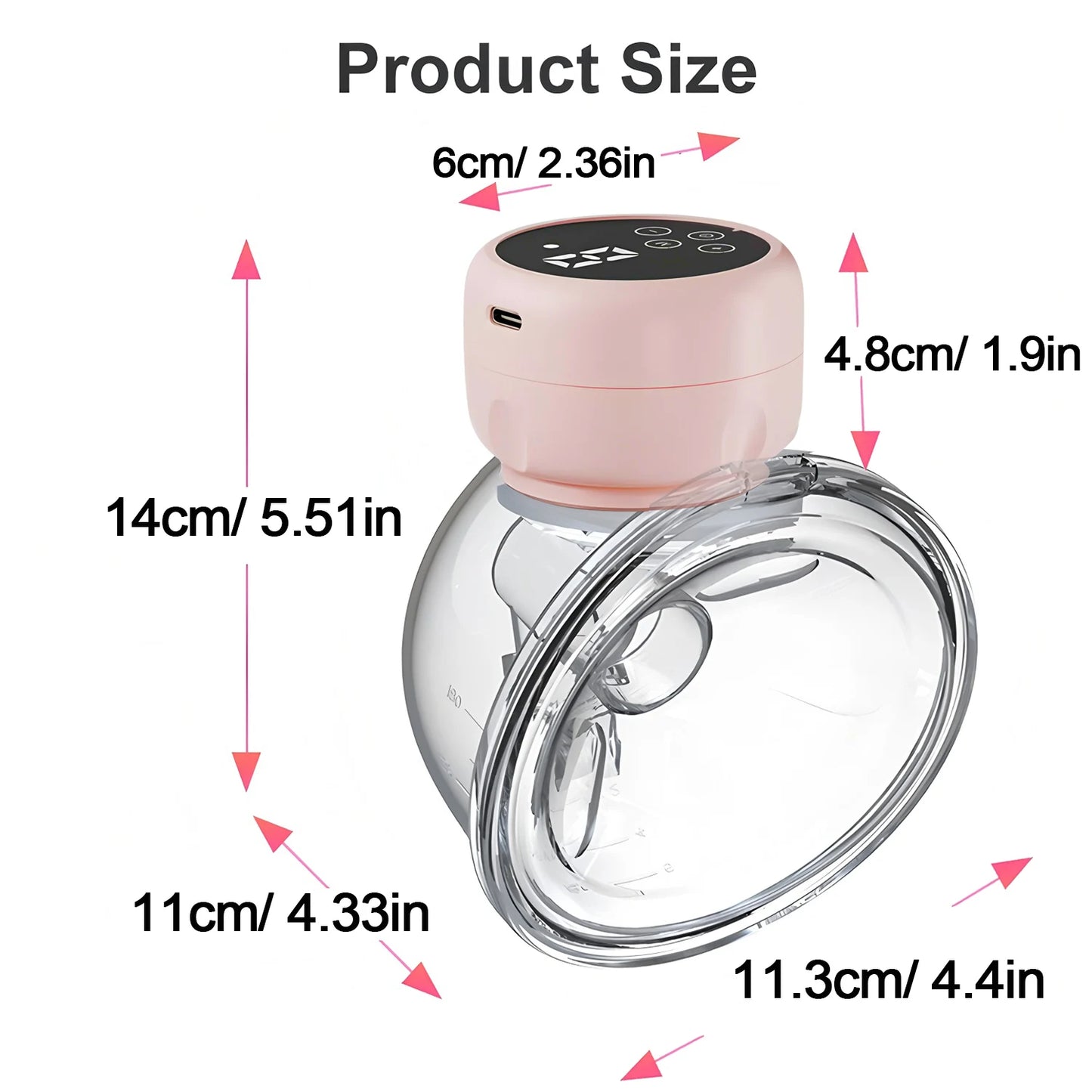 Wearable Electric Breast Pump Hands Free Smart Suction Milking Machine Wearable Silicone Portable Baby Breast Milk Breast Pump