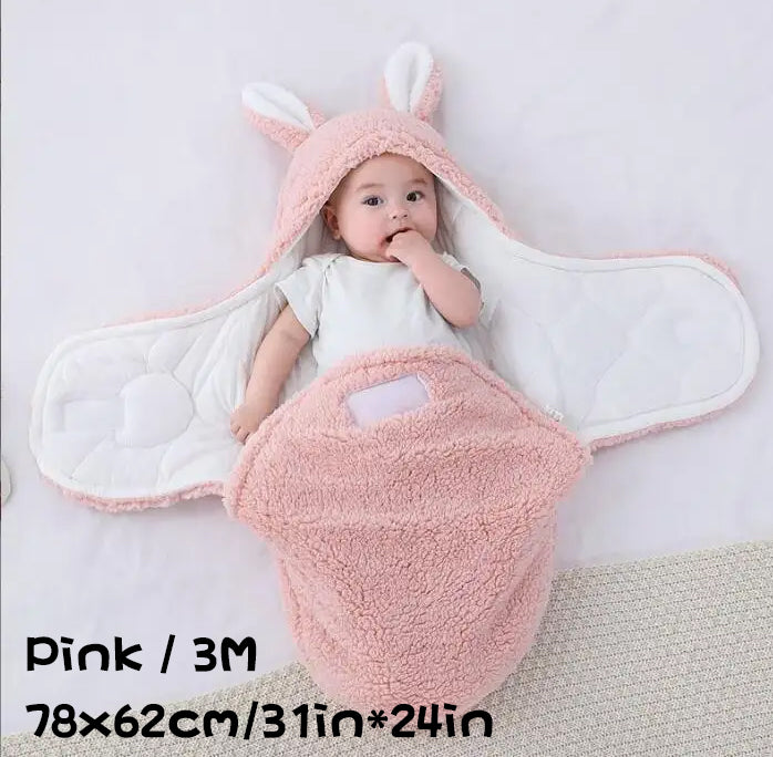 Super Soft Baby Sleeping Bag Fluffy Fleece Newborn Blanket Swaddle Blankets, Unisex Baby Wrap For Newborn Baby Boys Girls With Head-Protecting &...