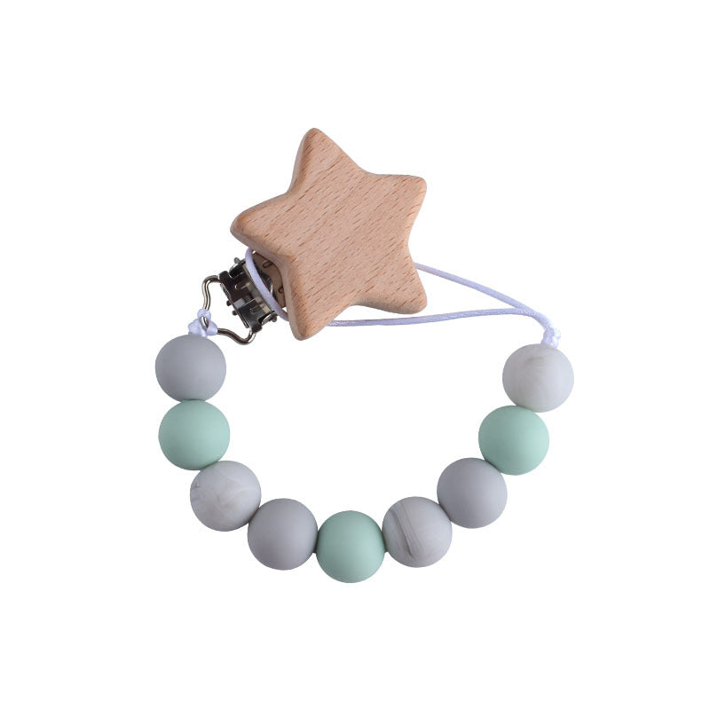 Beech Five-pointed Star Pacifier Clip Pacifier Chain