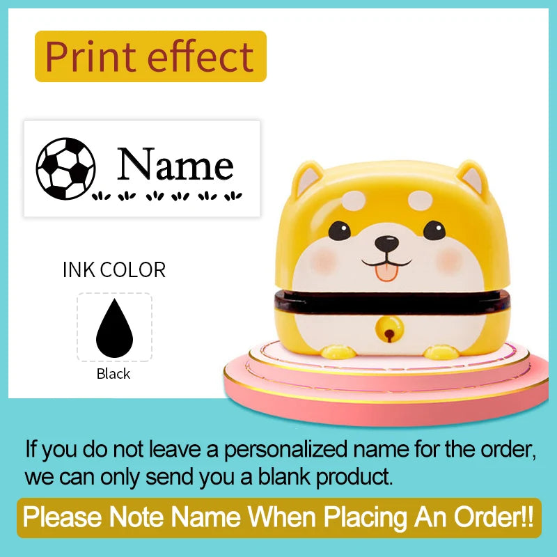 ‌Personalized Baby Name Stamp Set - Custom Waterproof Ink Seal for School, Travel & Kindergarten, Durable Non-Fading Toy Gift