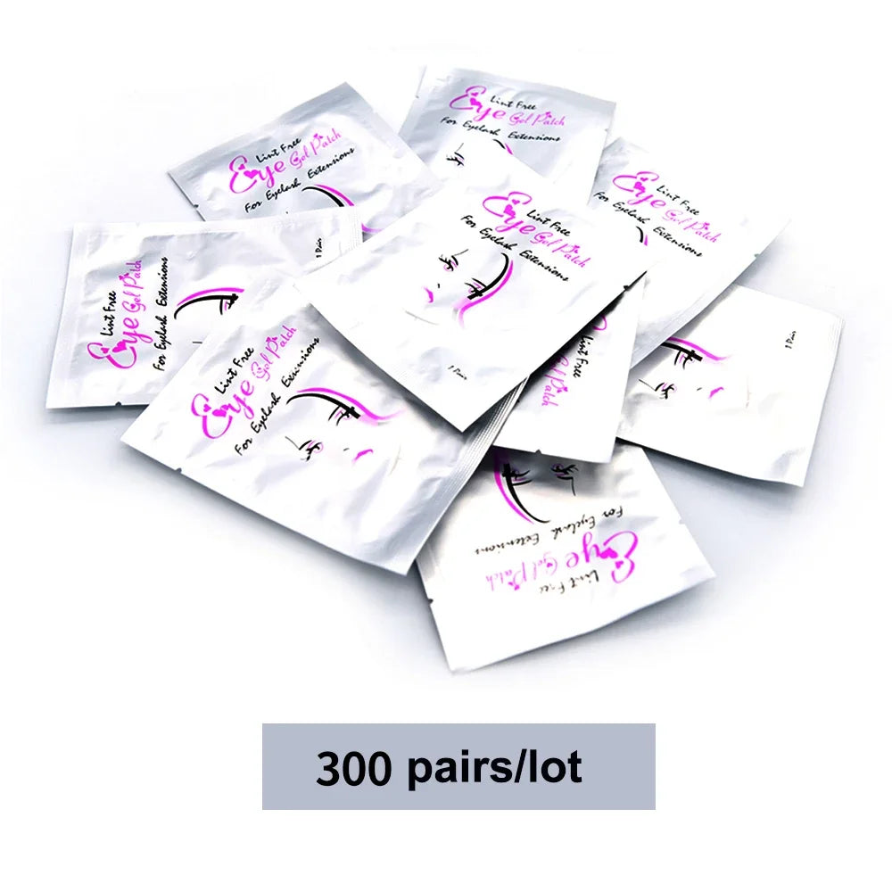 200/300/400 Pairs Hydrogel Eyelash Patches for Extension Lash Lift Makeup Under Gel Eye Patches Pads Eyelash Extension Patch