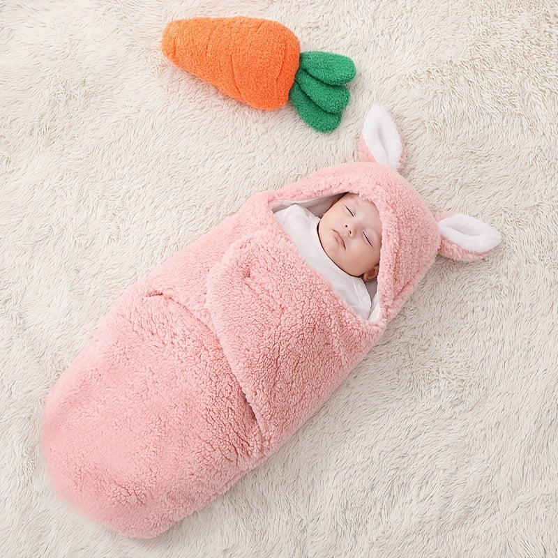 Super Soft Baby Sleeping Bag Fluffy Fleece Newborn Blanket Swaddle Blankets, Unisex Baby Wrap For Newborn Baby Boys Girls With Head-Protecting &...