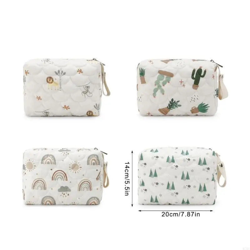 97BE Nursery Essential Compact Diaper Bag with Easy Attachments Travel Diaper Management Pouches for Strollers & Hand