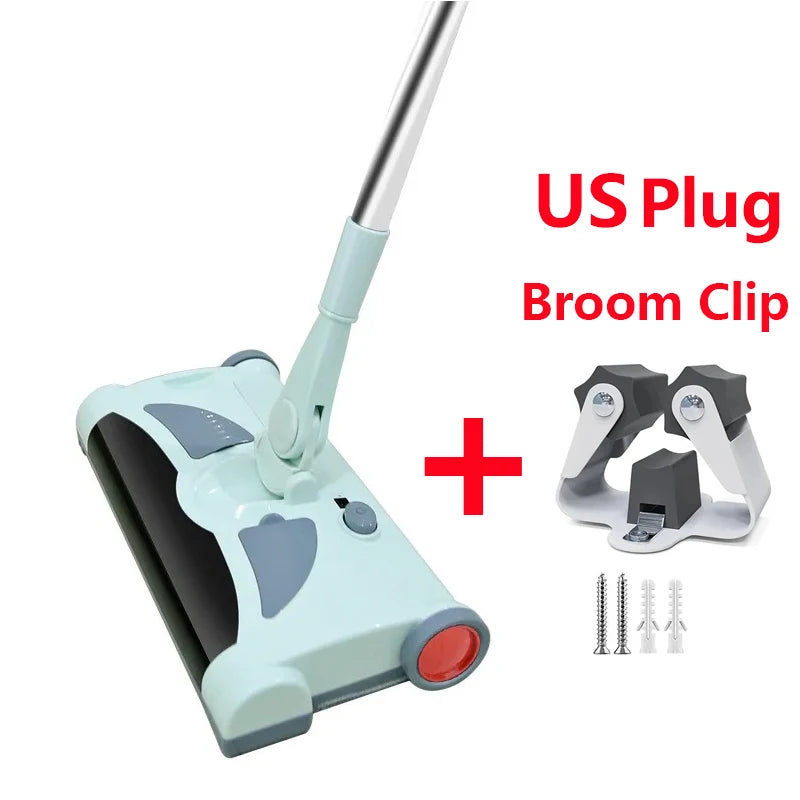 2 in 1 Electric Vacuum Cleaner Rechargeable Wireless Hand Push Mop the Floor Vacuum Cleaner Household Electric Mop Broom Robot