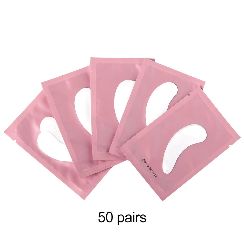 50Pairs/Lots Eye Patches Eyelash Extension Under Eye Pads Makeup Eyelash Patches Tip Stickers Pads For Eyelash Extension Makeup