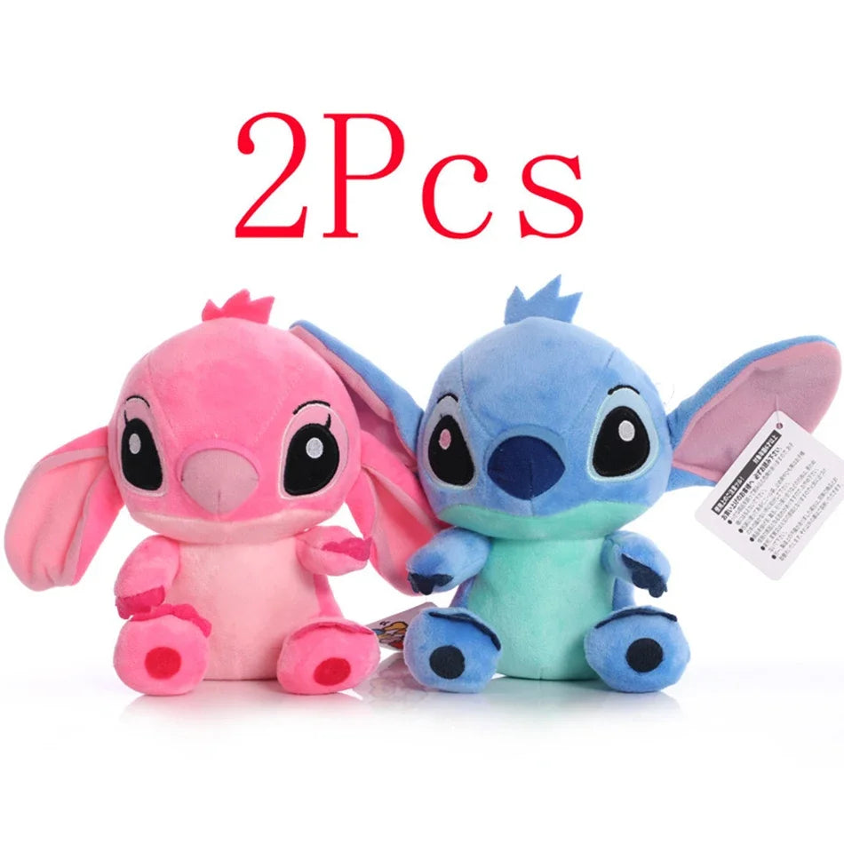 4/8inch Disney toy 12cm 20cm 25cm Stitch Stuffed Plush Models Cartoon Anime Plush Baby Toys Kawaii Kids Birthday Gift