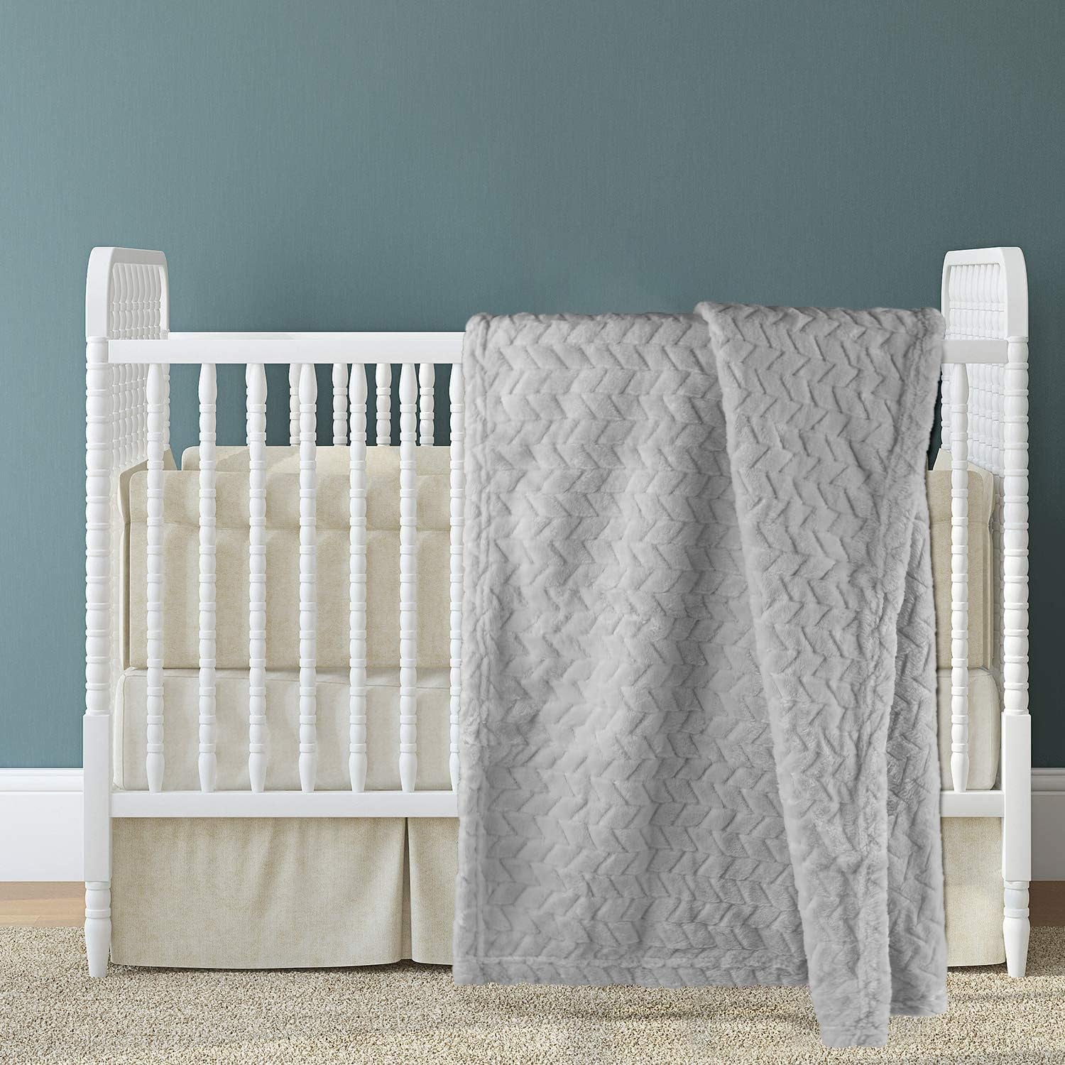 Baby Blanket Flannel, Cozy Throw Blankets for Newborn Infant and Toddler, Super Soft and Warm Receiving Baby Blanket for Crib Stroller (Grey 3040")