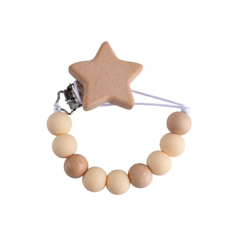 Beech Five-pointed Star Pacifier Clip Pacifier Chain