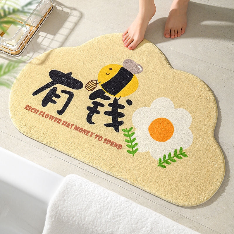 Cake Velvet Shaped Cute Absorbent Foot Mat