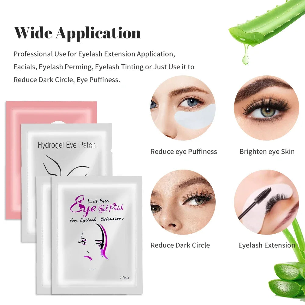 200/300/400 Pairs Hydrogel Eyelash Patches for Extension Lash Lift Makeup Under Gel Eye Patches Pads Eyelash Extension Patch