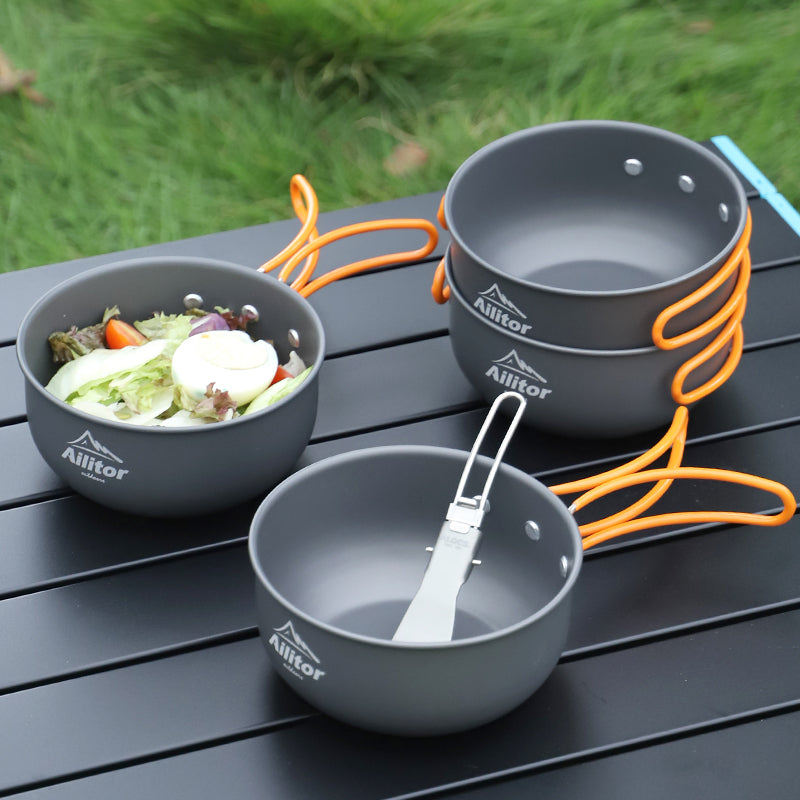 Outdoor Aluminum Alloy Folding Bowl For Camping And Portable