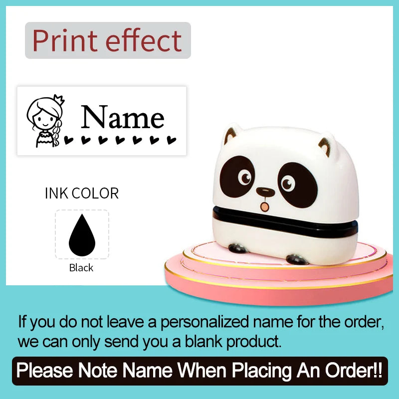 ‌Personalized Baby Name Stamp Set - Custom Waterproof Ink Seal for School, Travel & Kindergarten, Durable Non-Fading Toy Gift