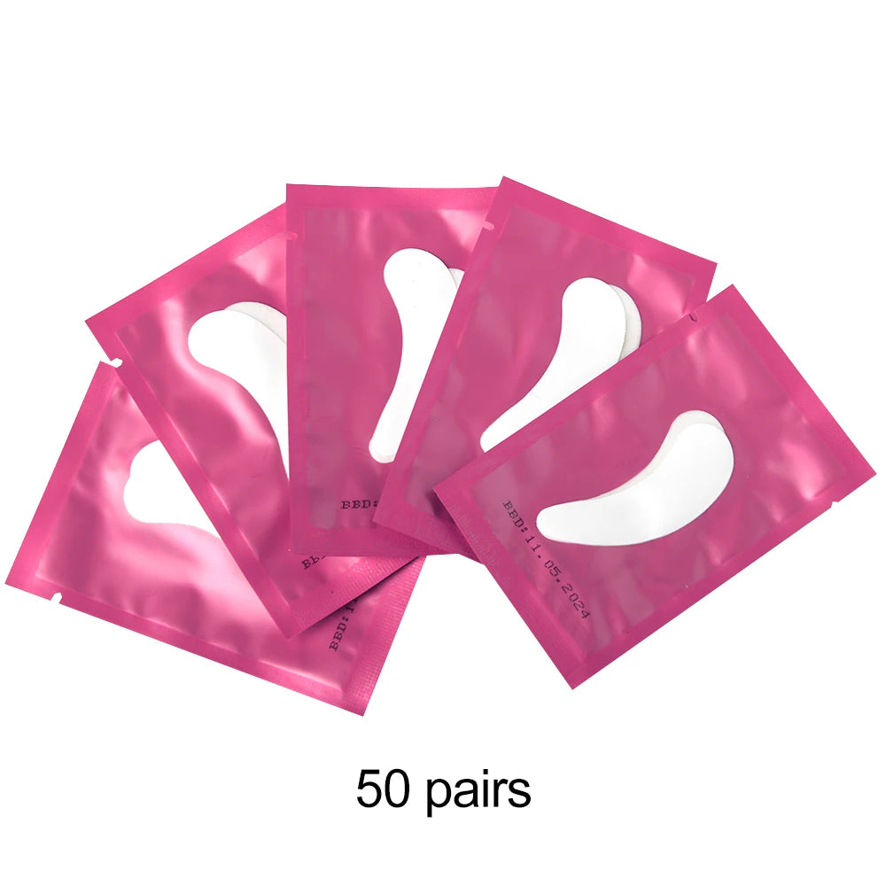 50Pairs/Lots Eye Patches Eyelash Extension Under Eye Pads Makeup Eyelash Patches Tip Stickers Pads For Eyelash Extension Makeup