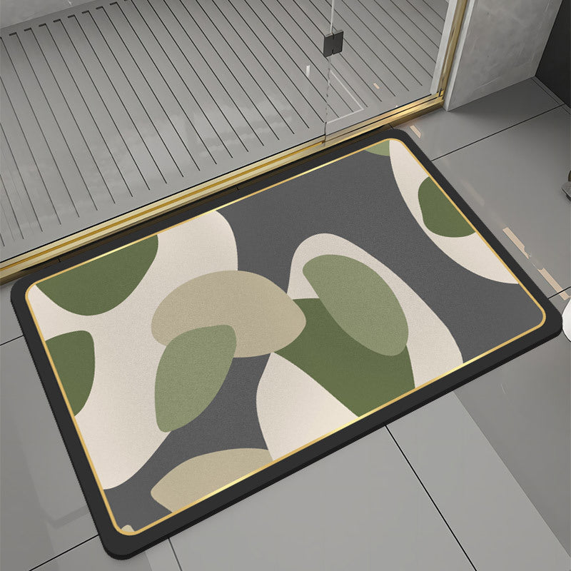 Modern Simple Geometric Diatom Mud Foot Mat