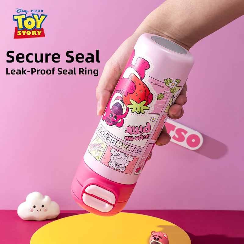 Disney Stitch Children's Water Bottle for School Use 316 Stainless Steel Insulated Cup with Dual-Drink Lid Water Flask with Cup