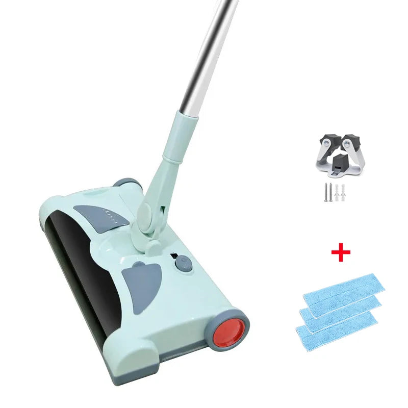 2 in 1 Electric Vacuum Cleaner Rechargeable Wireless Hand Push Mop the Floor Vacuum Cleaner Household Electric Mop Broom Robot
