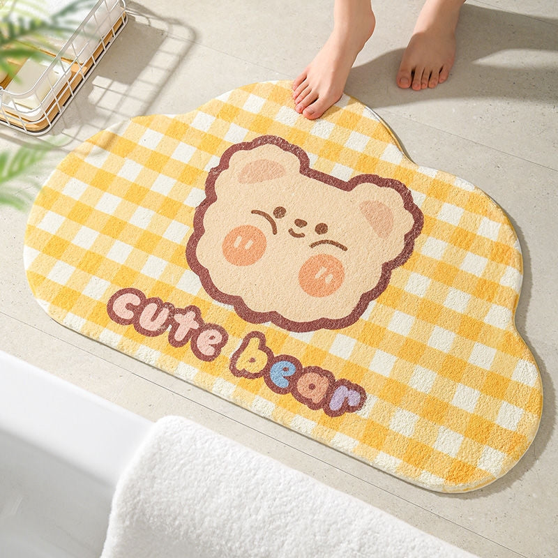 Cake Velvet Shaped Cute Absorbent Foot Mat